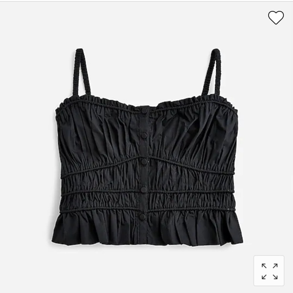 J Crew Cinched-waist cotton poplin tank top